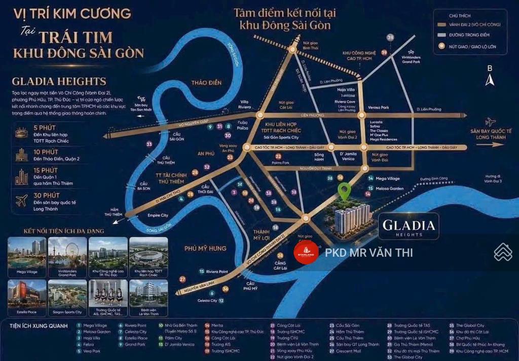 Hot glada heights mua trực tiếp cđt chiết khấu 12%  72m2 giá bán 6,6 tỷ  view biệt thự đông nam