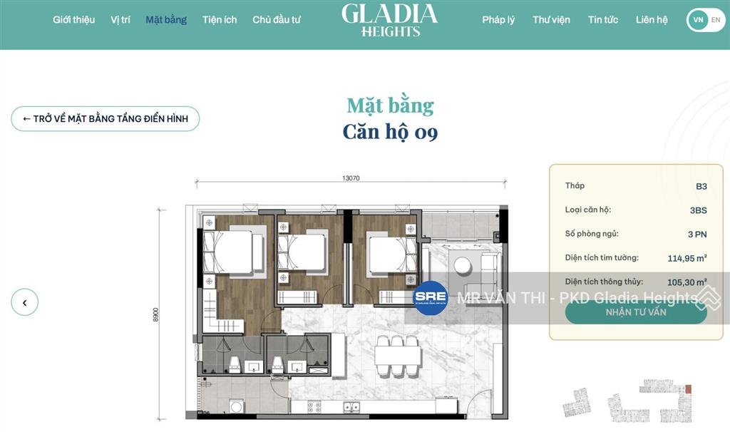 Đặt cọc 3pn 115m2  view toàn thành phố  hoàn thiện cao cấp  giá bán 11 tỷ  chiết khấu 12%
