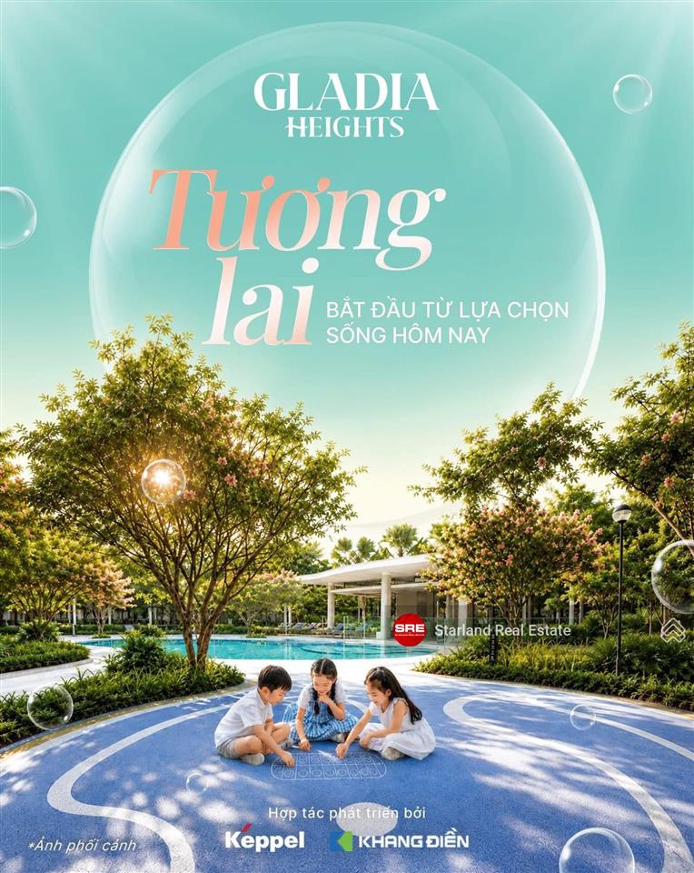 Gladia heights, chỉ từ 10% vốn tự có sở hữu căn hộ cao cấp tại quận 2 từ keppel khang điền