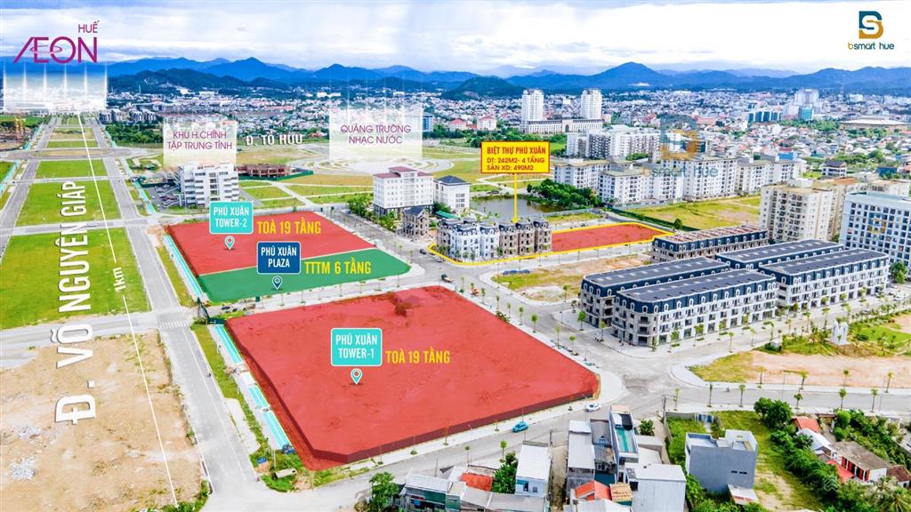 Biệt thự hạng sang, view quảng trường hành chính tp.huế, sổ hồng trao tay, giá chỉ 4tỷ5(30%/sp)