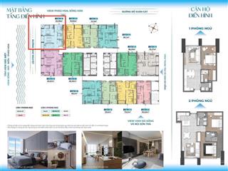 Rẻ hơn cđt 700 triệu bán gấp căn 2 phòng ngủ view trực diện sông hàn 84m2  2 ban công
