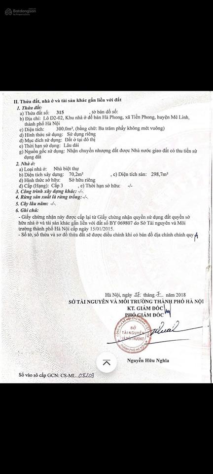 Chính chủ cần bán biệt thự 425m2 thương phẩm sang tên sổ đỏ, sát đường trục chính 24m kđt hà phong