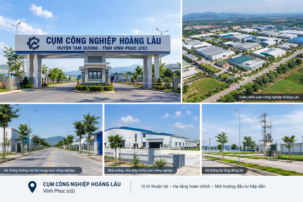 Cụm công nghiệp hoàng lâu, vĩnh phúc, vị trí thuận tiện kết nối, giá hấp dẫn đợt 1 cho doanh nghiệp