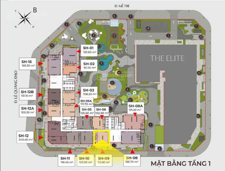 Bán shophouse tại the matrix one premium, 70,892 tỷ, 432,6m2, view đẹp, nhiều tiện ích