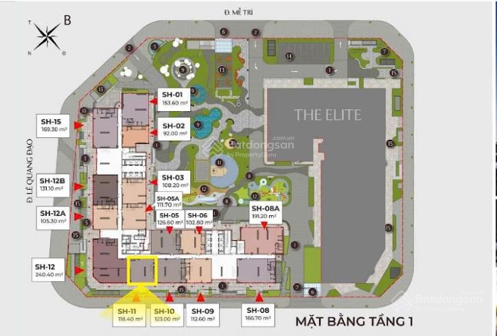 Bán shophouse tại the matrix one premium, 63,7 tỷ, 118,4m2, đẹp, nhiều tiện ích