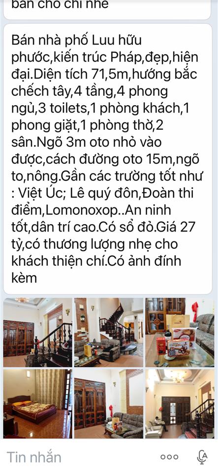 Bán nhà trong phố lưu hữu phước, nhà 4 tầng, diện tích 71,5m²