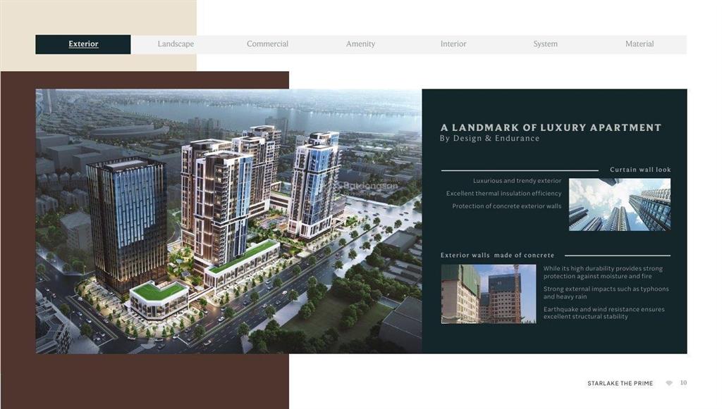 Bán căn hộ 3pn hướng nam 113m² tầng 8 starlake the prime tây hồ tây
