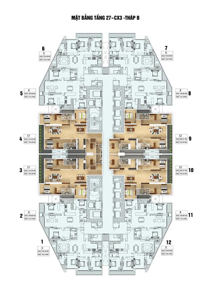 Bán suất ngoại giao 4pn tầng 23, 193m2 giá 96,5 tr/m2 tại cccc discovery complex 302 cầu giấy