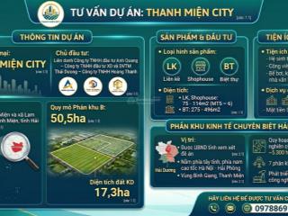 Nhận booking thanh miện city  sổ đỏ  cận kề quy hoạch khu kinh tế chuyên biệt