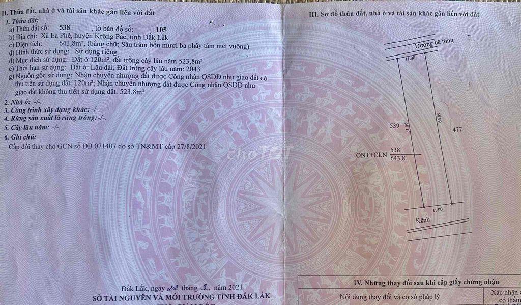 KM35.5 - Ea Phe - CHÍNH CHỦ CẦN BÁN LÔ ĐẤT ĐẸP KHU DÂN CƯ