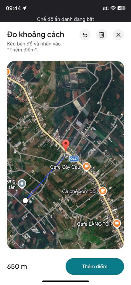 24 sổ riêng đất đức trọng, cách sân bay 10km, cách ql27 700m  giá hạ mạnh từ 15,6 tỷ còn 11 tỷ