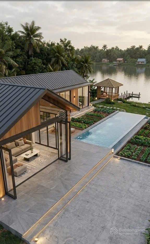 Bán đất làm nhà vườn, view sông, tay chạm nước