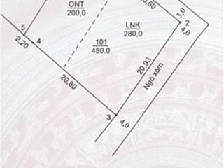 Bán đất tại thượng vực chướng mỹ , 20 triệu / m2, 480 m2, lô góc chìa được 5 lô .