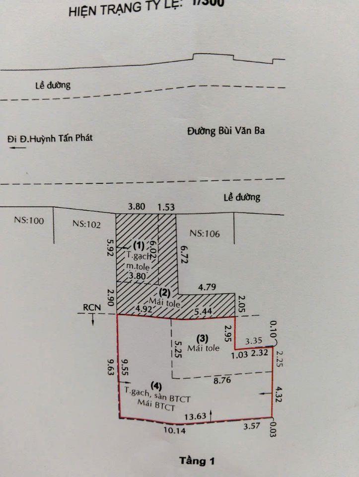 Mặt Tiền Bùi Văn Ba Quận 7.Thu Nhập 60triệu - DT 121M - TK 4 Tầng - 22PN - Giá 22 tỷ
