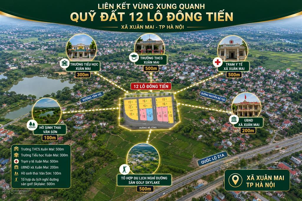 Bán đất chợ cá ,xuân mai cách ql21a 300m giá rẻ 1,5 tỷ