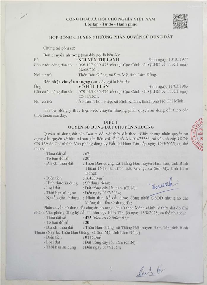 Cần tiền bán gấp đất hàm tân, bình thuận, từ 2.2 tỷ còn 1.5 tỷ