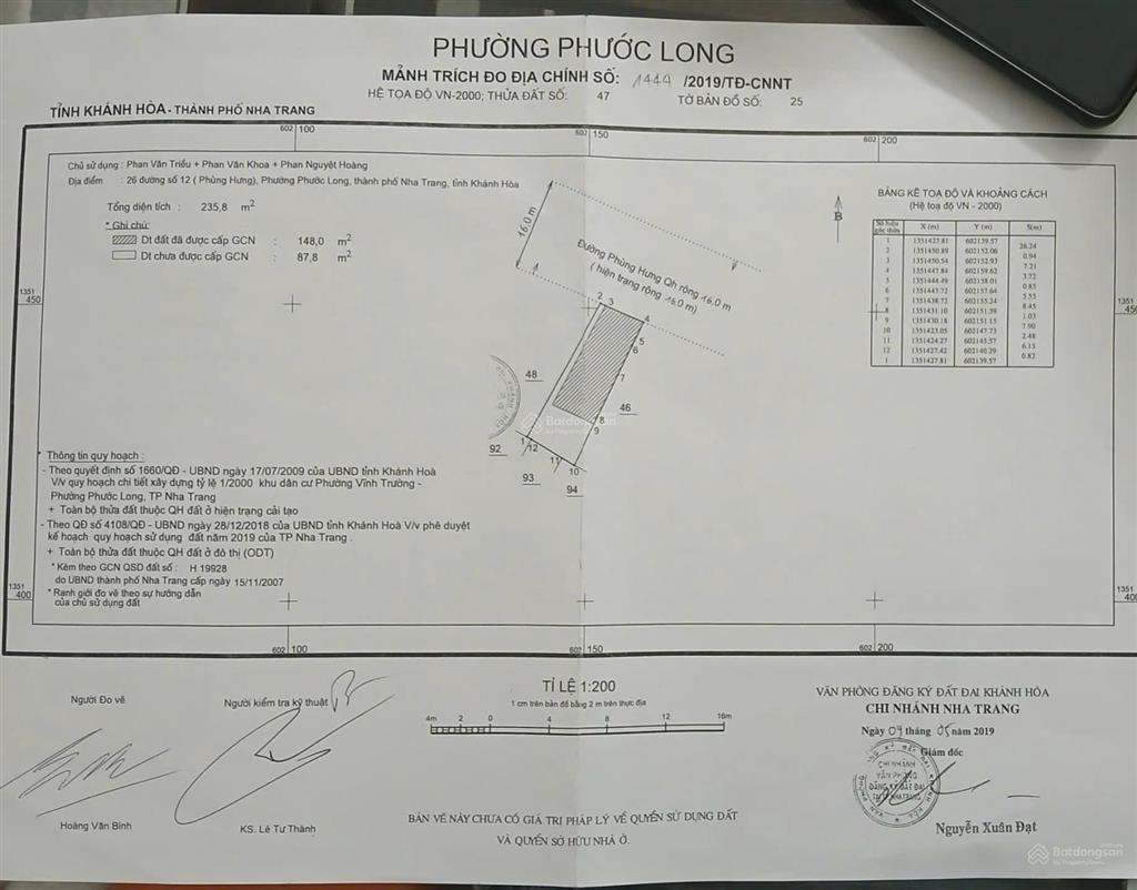 Nhà 236m2 3 tầng 5pn đường phùng hưng phường nam nha trang khánh hoà giá 16 tỷ  0786 662 ***