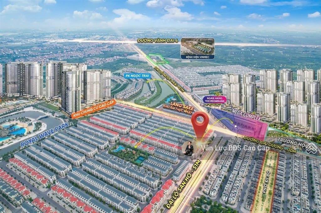 Hàng hiếm! bán shophouse 100m2 đẹp trục 51m dlsh giá 14.1 tỷ