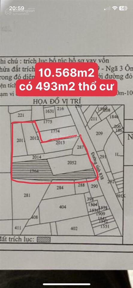 Bán đất mt quốc lộ 838, 8,2 tỷ, 10586 m2, chính chủ giá siêu hời