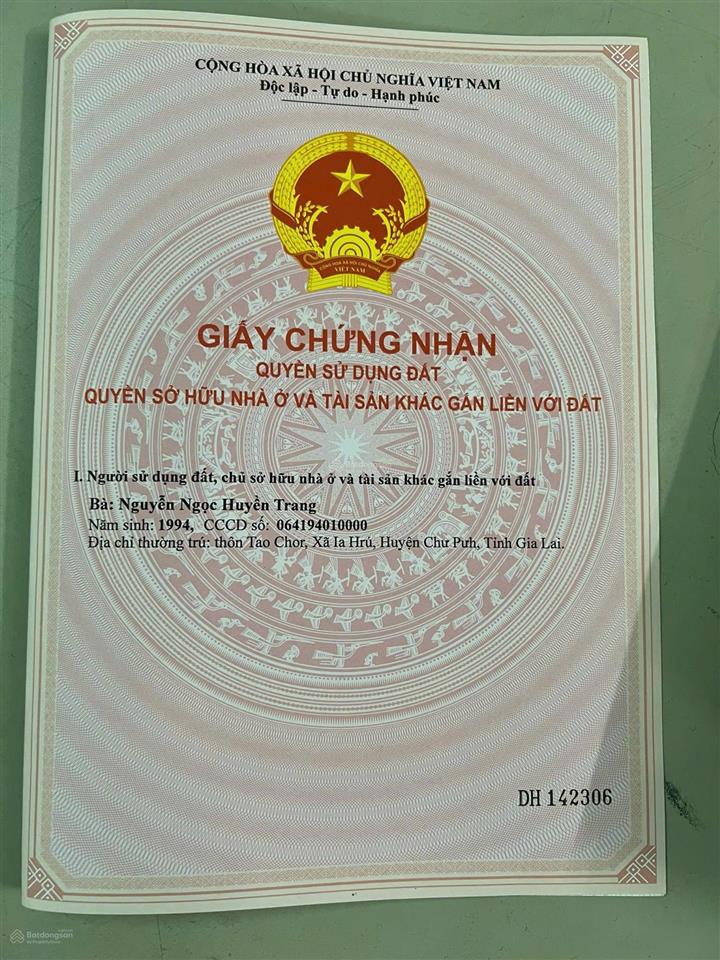 800tr đất thổ cư tại thôn 1, diên lâm, 162m2