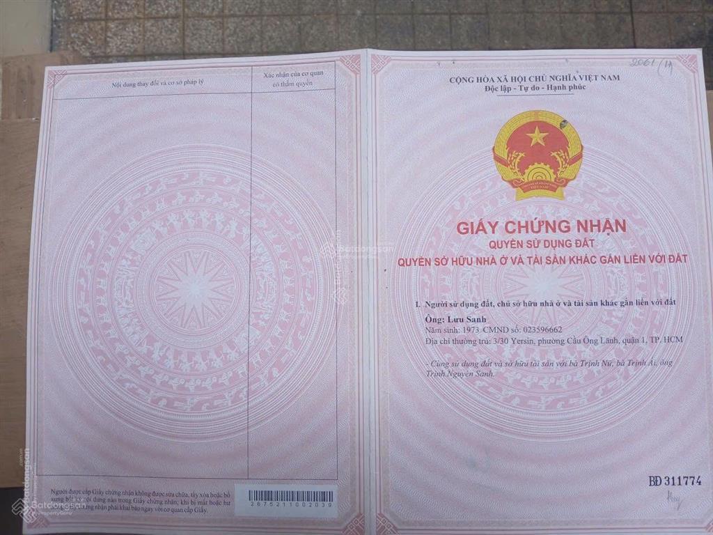 Quy hoạch mới nr 6pn, 6wc tại yersin, cầu ông lãnh, quận 1, 32tỷ tăng giá 4560tỷ sau quy hoạch
