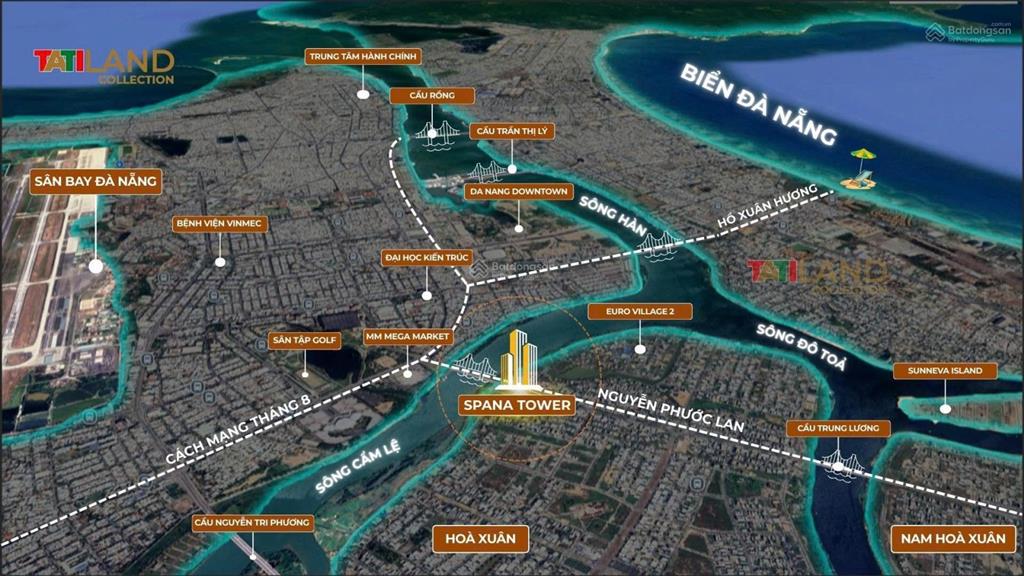 Chỉ hơn 2 tỷ sở hữu căn hộ spana với diện tích 35m2, view sông ngay trung tâm kđt hoà xuân, đà nẵng