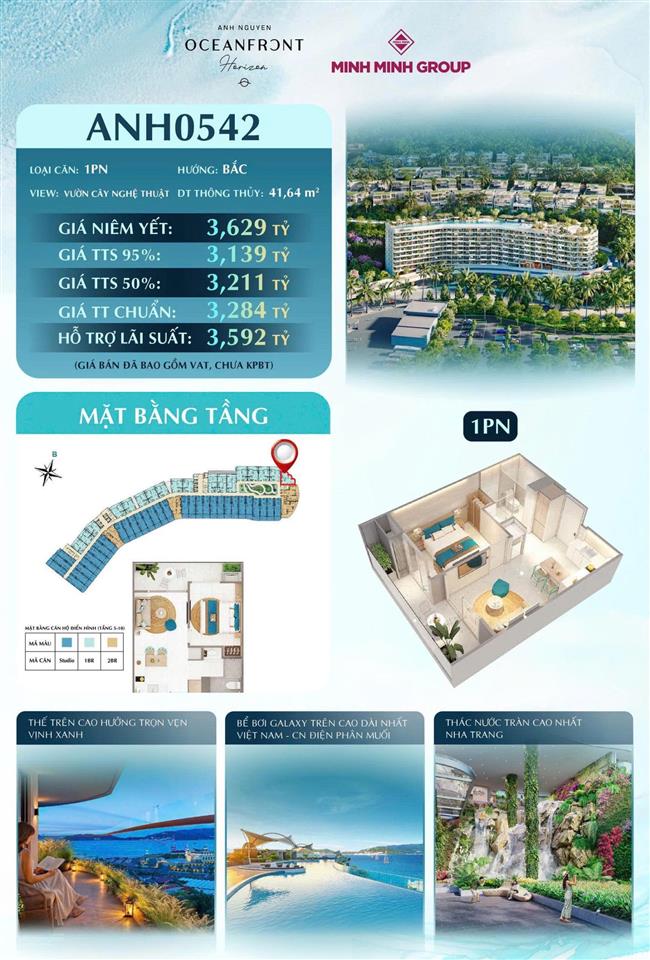 Căn hộ biển chỉ 2,7 tỷ anh nguyễn horizon pháp lý lâu dài giá f0 từ cđt.