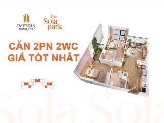 Độc quyền căn 2pn, 2wc 54m2 toà g1 giá 4,2 tỷ tại sola park  vinhomes smart city  0974 690 ***