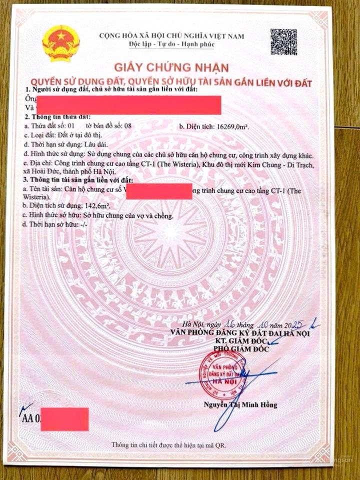 Bán gấp căn dualkey 4pn 137,1m2 8.4 tỷ bao phí cc the wisteria 0941 915 ***