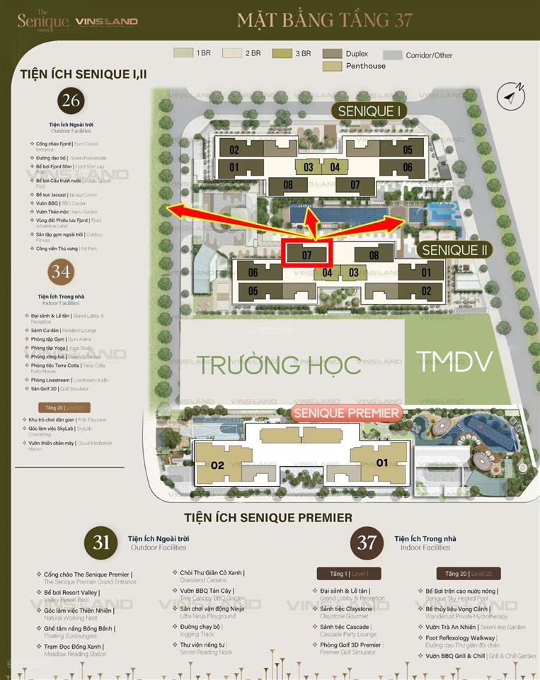 Hàng hiếm 4pn  154m²  the senique hanoi, view panorama hướng hồ cực chất,  0976 037 ***