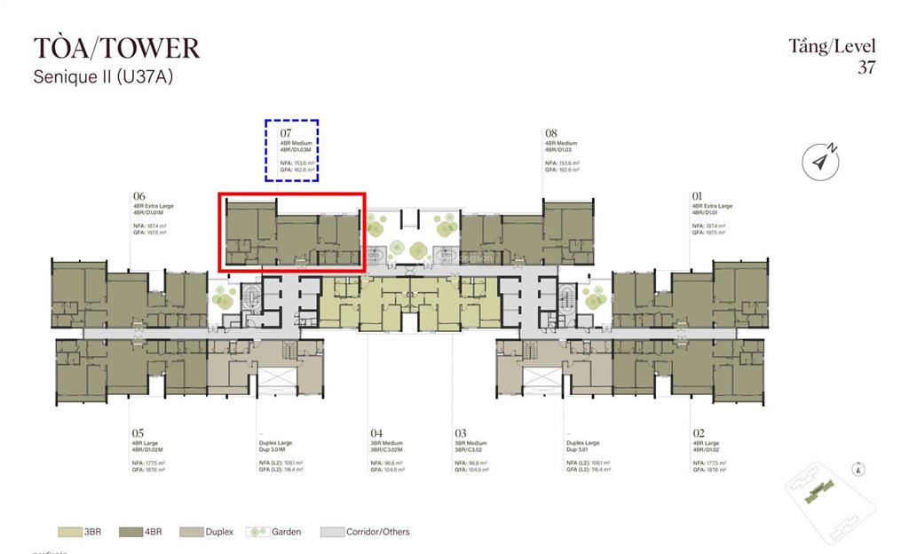 Hàng hiếm 4pn  154m²  the senique hanoi, view panorama hướng hồ cực chất,  0976 037 ***