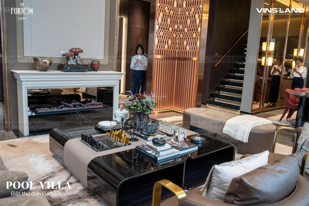 Dinh thự bể bơi riêng fullton dv512, căn ngoại giao vip kế công viên 1,9ha, bể bơi vô cực hiếm có