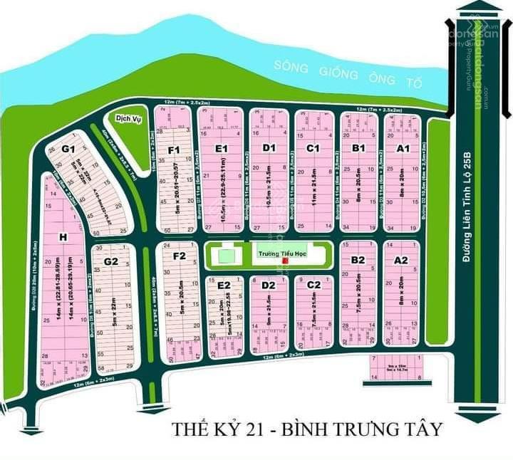 Cần bán gấp đất nền dự án thế kỷ 21, diện tích 144,7m2 = 8x20m, giá bán 215tr/m2