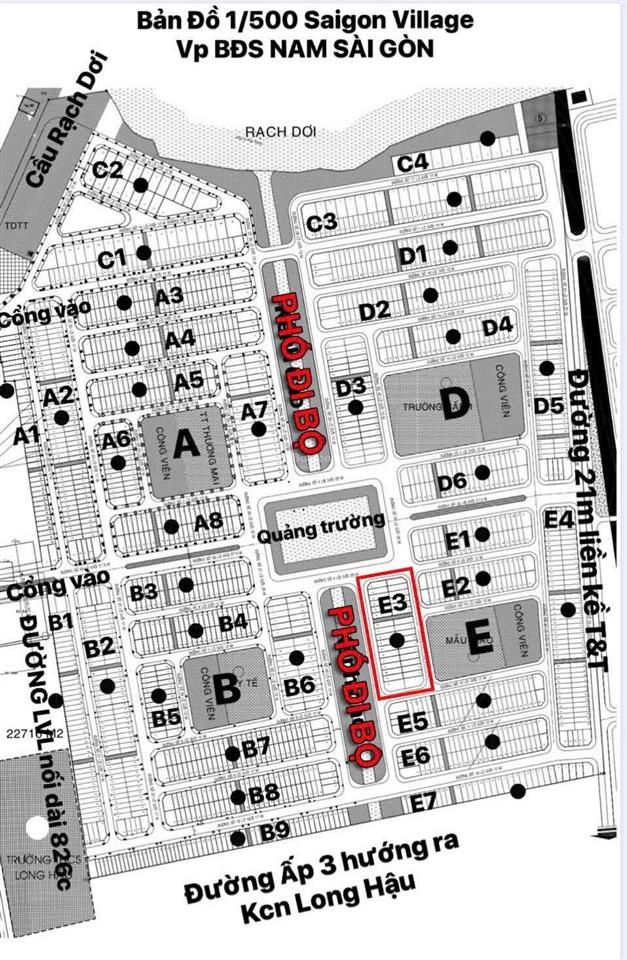 Bán nền 6x20  120m² view phố đi bộ saigon village, giá 3,2 tỷ