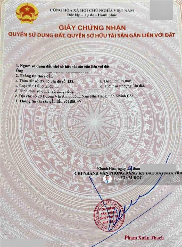 Bán đất tặng nhà cấp 4, đường ô tô khu vực phước long  nha trang chỉ 5 tỷ 99