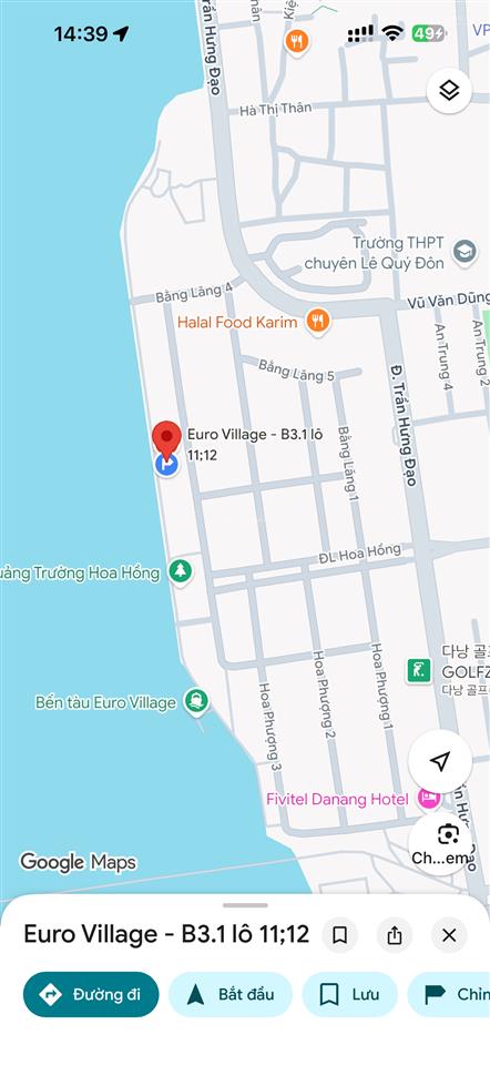 Bán đất biệt thự euro village 1  làng châu âu, đường hoa hồng 4.  0888 282 ***