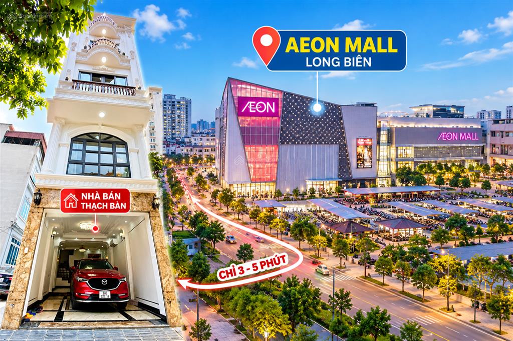 Bán nhà thạch bàn long biên 12 tỷ 52m, gara ô tô 7 chỗ, thang máy