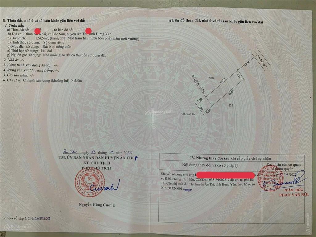 Bán đất trục chính kinh doanh xã bắc sơn, ân thi (trung tâm xã phạm ngũ lão mới)