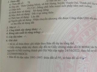 Bán đất thổ cư tại quảng minh, mỹ hưng, thanh oai, hn