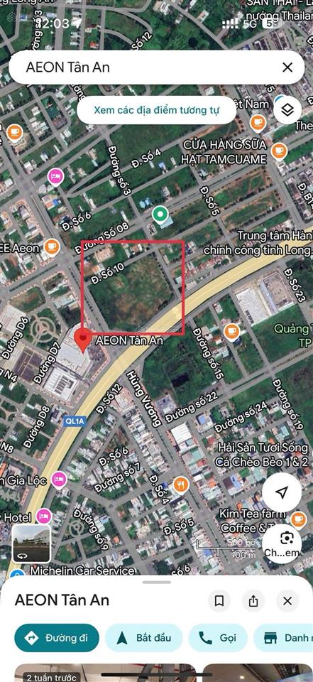 Căn hộ tp tân an, đối diện siêu thị aeon, mặt tiền đường hùng vương nối dài