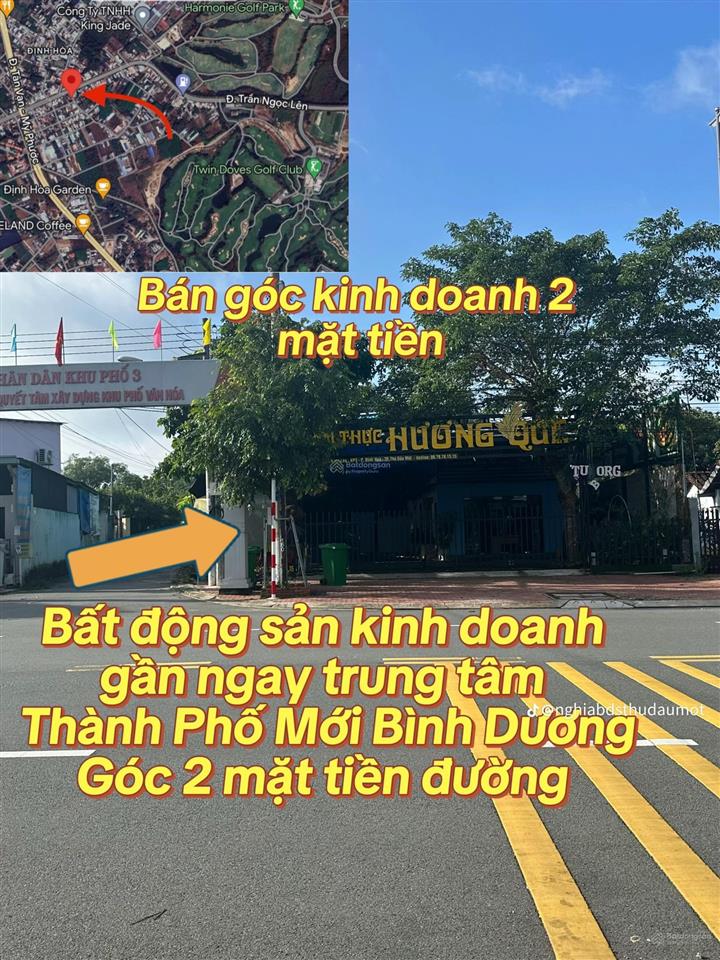 Góc gần trung tâm thành phố mới bình dương ngay sân golf có nhà đường trần ngọc lên gần trường