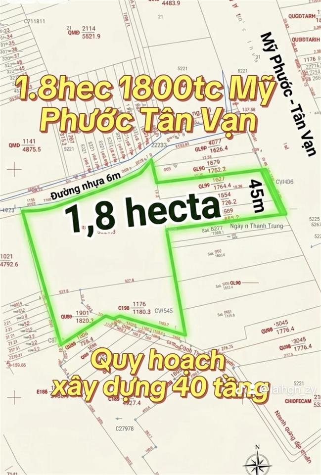 Quỹ đất dự án mỹ phước tân vạn bình dương vài ngàn thổ cư qhoạch 40 tầng xây chung cư ,noxh vip