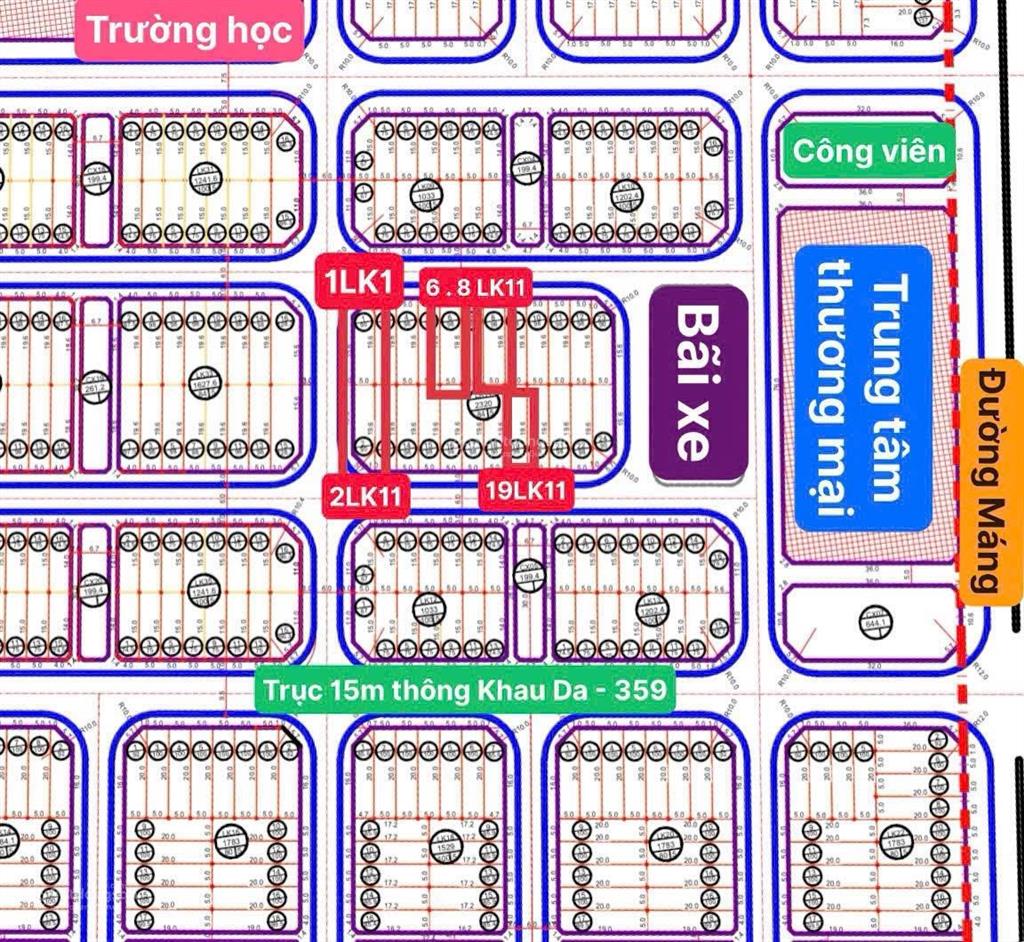 Bán tại khu đấu giá cửa trại giá 4,4 tỷ dt 100m2 ngang 5m, trục 13,15m, 21m đức 0383 196 *** (zalo)