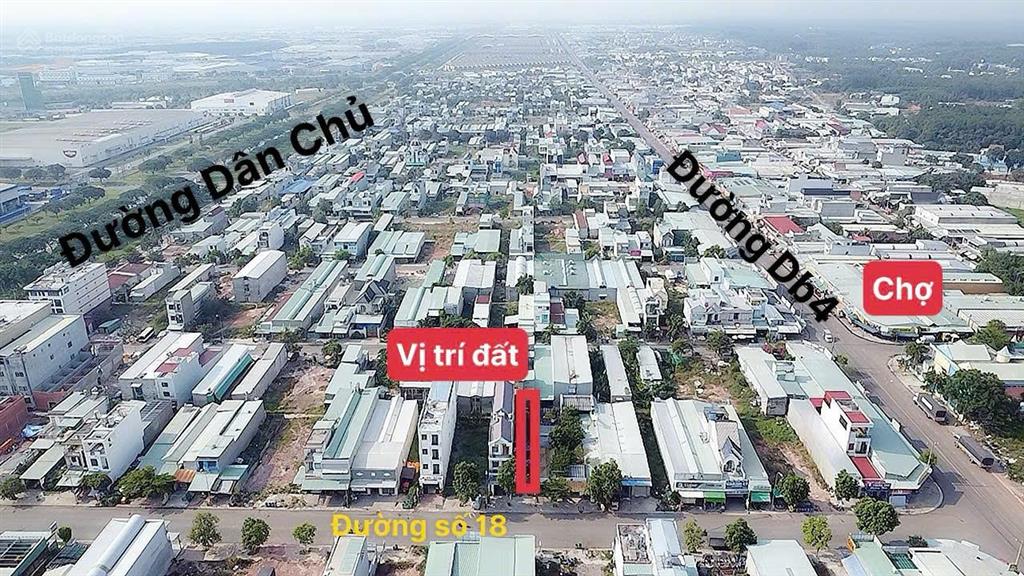 Cho thuê gấp đất mặt tiền kinh doanh đông đúc đường 18 vĩnh tân 160m², ngay kcn vsip 2, bình dương