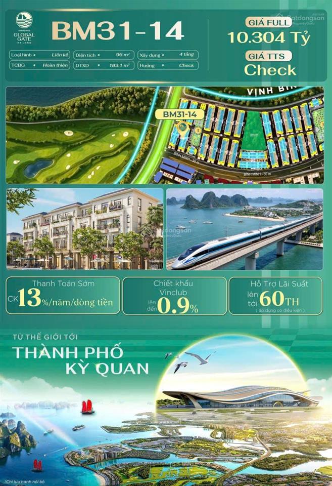 Chỉ từ 5,139 tỷ đồng sở hữu biệt thự song lập 162m tại vinhomes global gate  0977 435 ***
