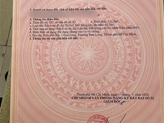 Bán đất đẹp tại hương lộ 2, 2,25 tỷ, 131,7 m2, nhiều tiện ích