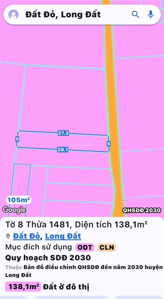Bán đất 138.1m2 tại nam kỳ khởi nghĩa, đất đỏ, 900 triệu giá siêu hời