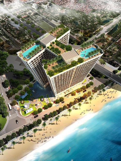 Căn hộ golden bay, dt 37m2, view vịnh đà nẵng, dòng tiền 20tr/tháng