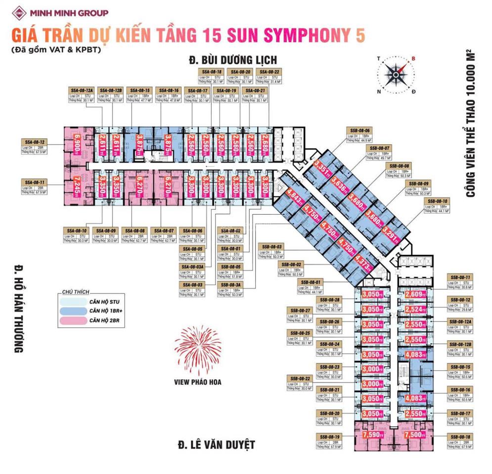 Bán căn hộ symphony 5 đà nẵng view sông hàn, xem pháo hoa diff chỉ từ 2.x tỷ chiết khấu 23%