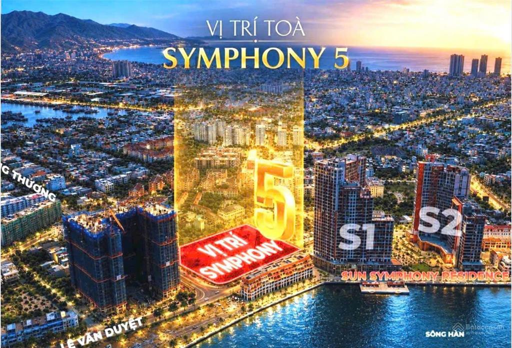 Căn hộ symphony 5 đà nẵng  view sông hàn, studio 2. x tỷ  hàng mới